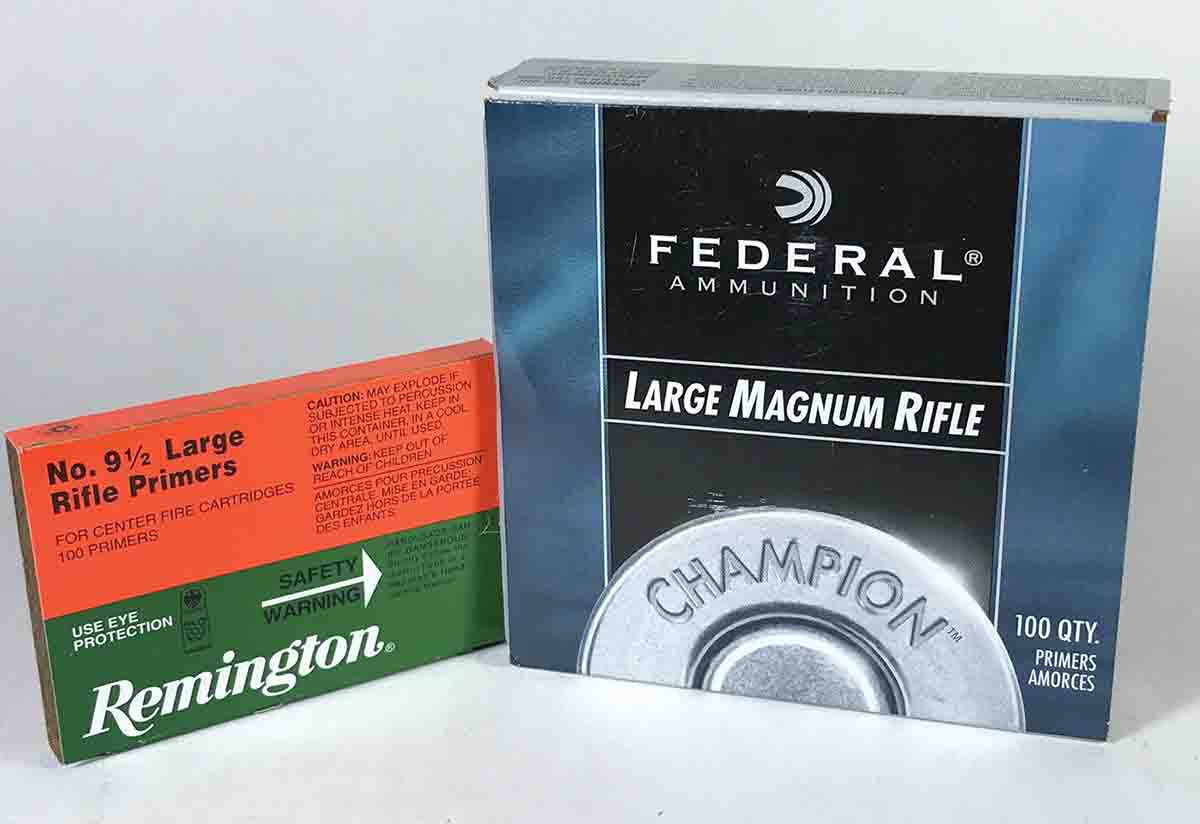 Most standard rifle cartridges shoot best with regular primers, but certain powders might perform better when ignited with magnum primers such as Federal 215.
